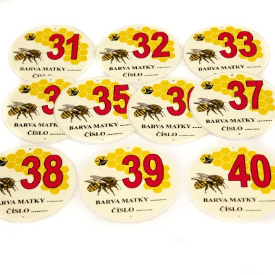 Čísla kruhová, sada včela 31-40