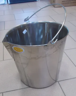 Vědro nerez s výlevkou 12 l