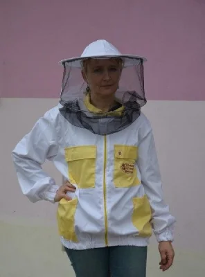 Blůza včelařská rozepínací s kloboukem - XL