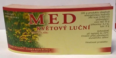 Etiketa MED - Květový luční