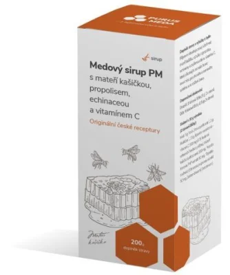 PM MEDOVÝ SIRUP s mateří kaš., propolisem, echinac. a vit.C 200 g