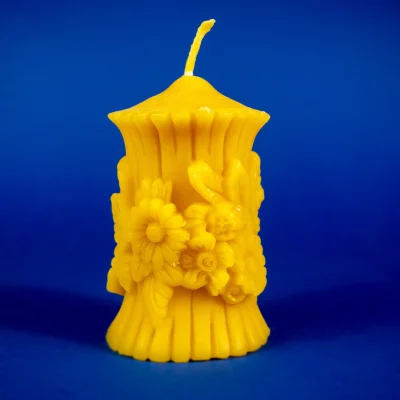 Svíčka-Ornament s květinami