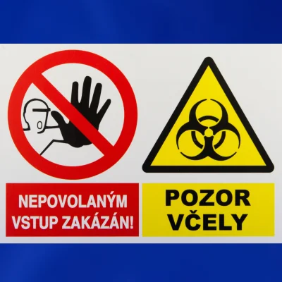 Tabulka výstražná-Pozor včely