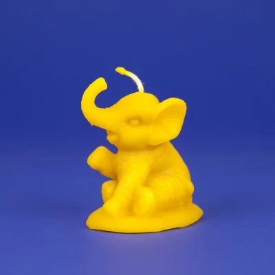 Svíčka-Slon 3 chobot nahoru