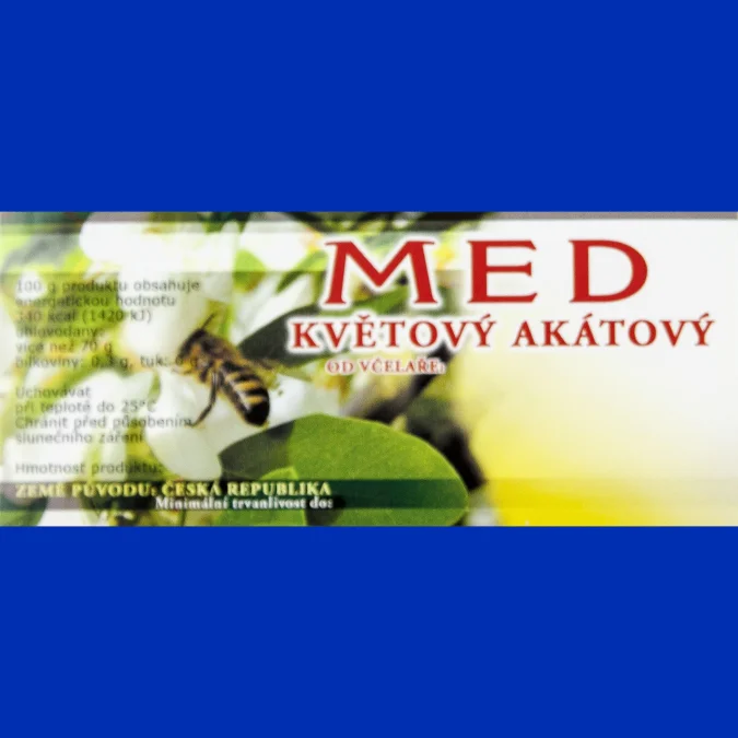 Fotografie 1 z 1: Etiketa MED- květový akátový