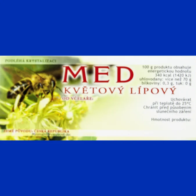 Fotografie 1 z 1: Etiketa MED- květový lípový