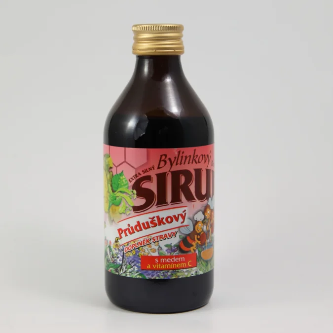 Fotografie 1 z 2: Bylinkový sirup - Průduškový (s medem,vit.C,325 g)